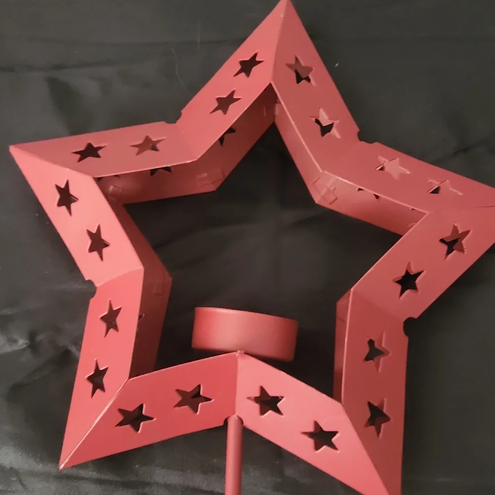 Set of 3 Star Tealight Candle Holders - Picture 7 of 15